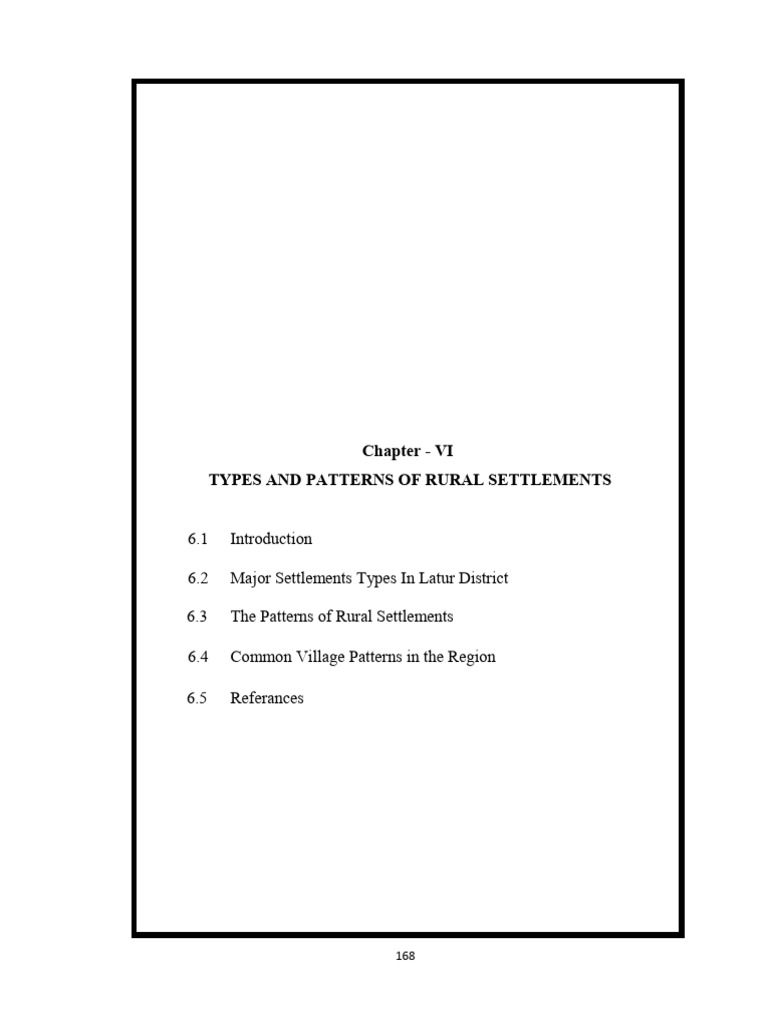 Types and Patterns of Rural Settlements | PDF | Village | Soil