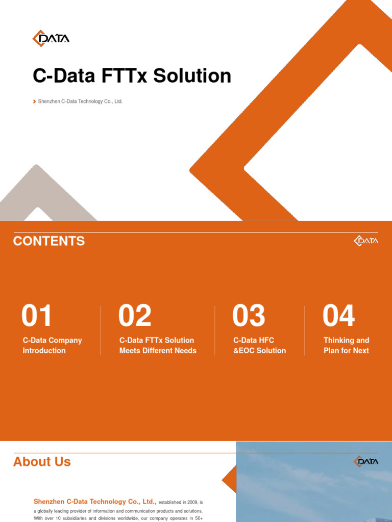 C-Data FTTX Solution Andponproducts 2024 | PDF | Fiber To The X | Wi Fi