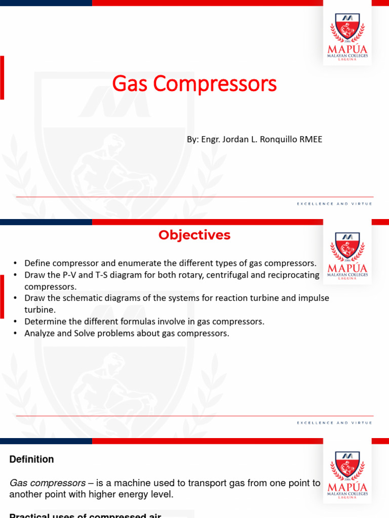 Types and Analysis of Gas Compressors | PDF | Teaching Methods ...