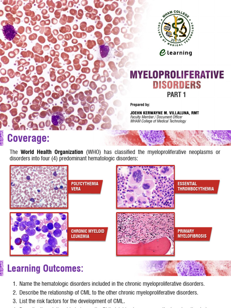 Overview of Chronic Myeloproliferative Disorders | PDF | Haematopoiesis ...