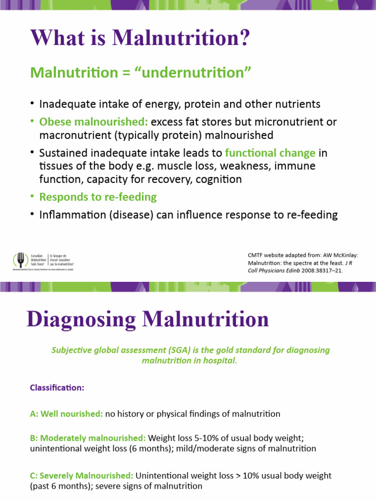Malnutrition Pdf Malnutrition Weight Loss