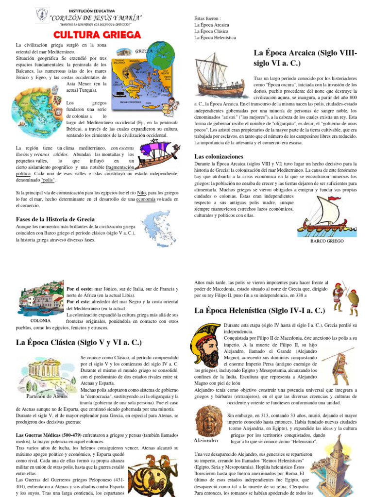 Geografía y Cultura de la Grecia Antigua | PDF | Antigua Grecia | Esparta