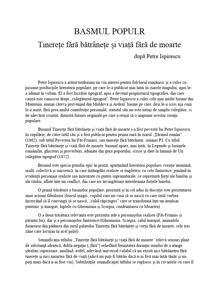 1862-Tinerete Fara Batranete Si Viata Fara de Moarte | PDF