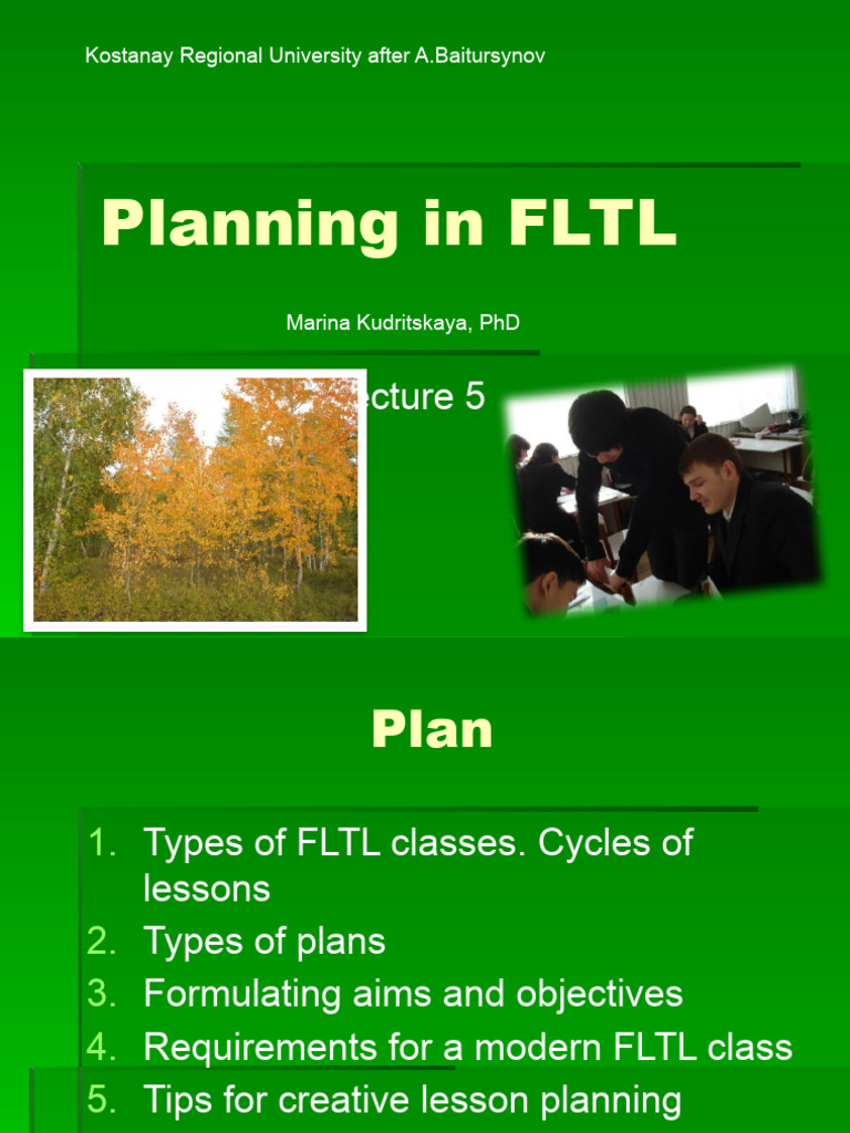 Lect 5 Planning in FLTL New | PDF | Learning | English Language