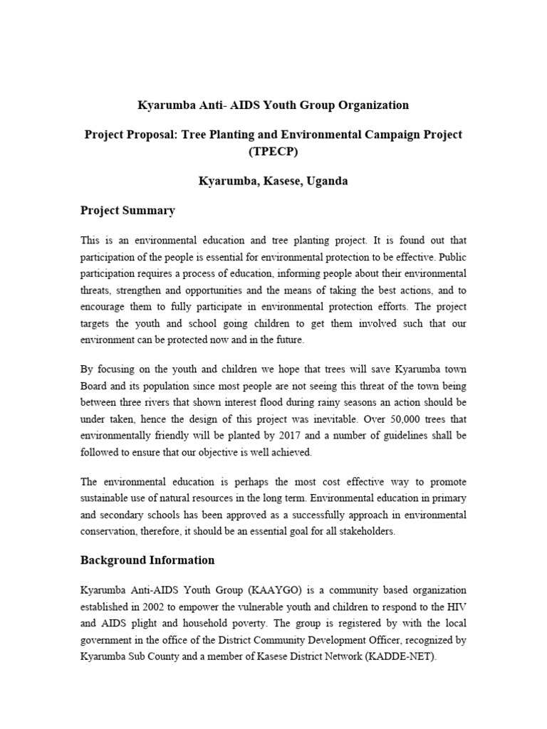 Tree Planting Initiative in Kyarumba | PDF | Mulch | Uganda