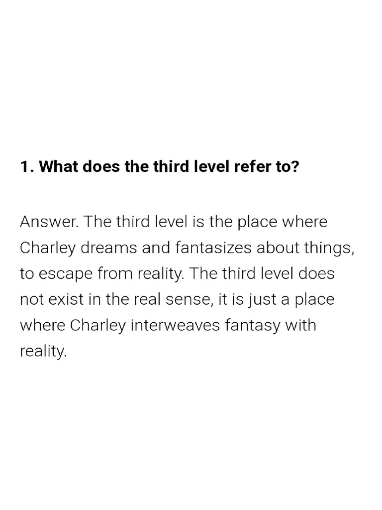 The Third Level +2 | PDF