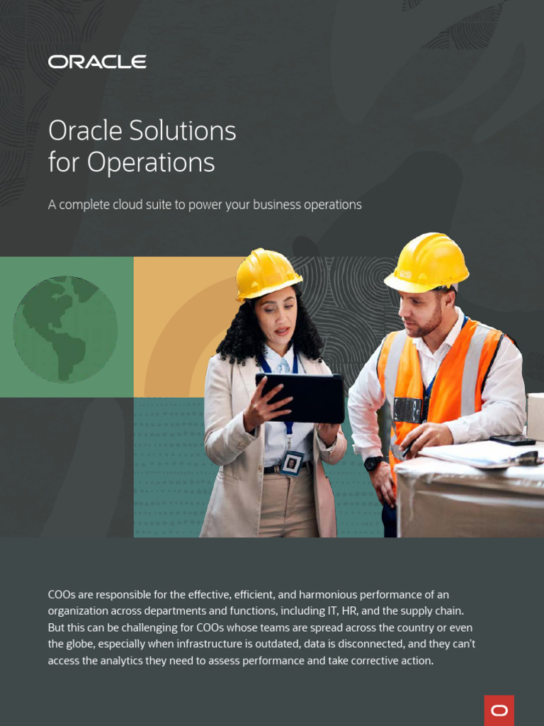 Oracle Cloud Solutions for Operations | PDF | Supply Chain | Cloud ...