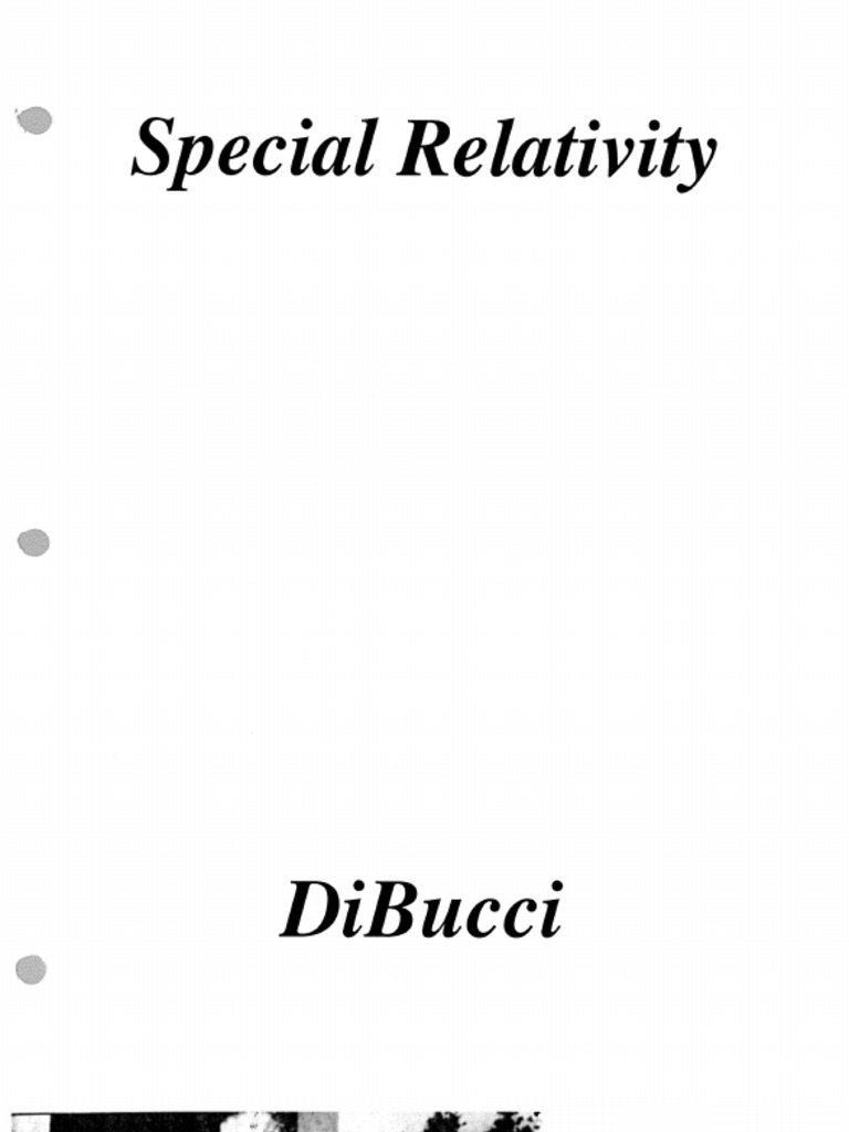 Special Relativity Pdf