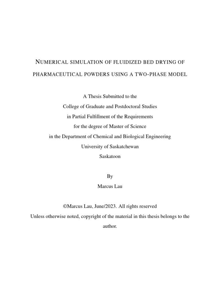 LAU-THESIS-2023 Simulation Numérique de Poudre Pharmaceutique | PDF ...