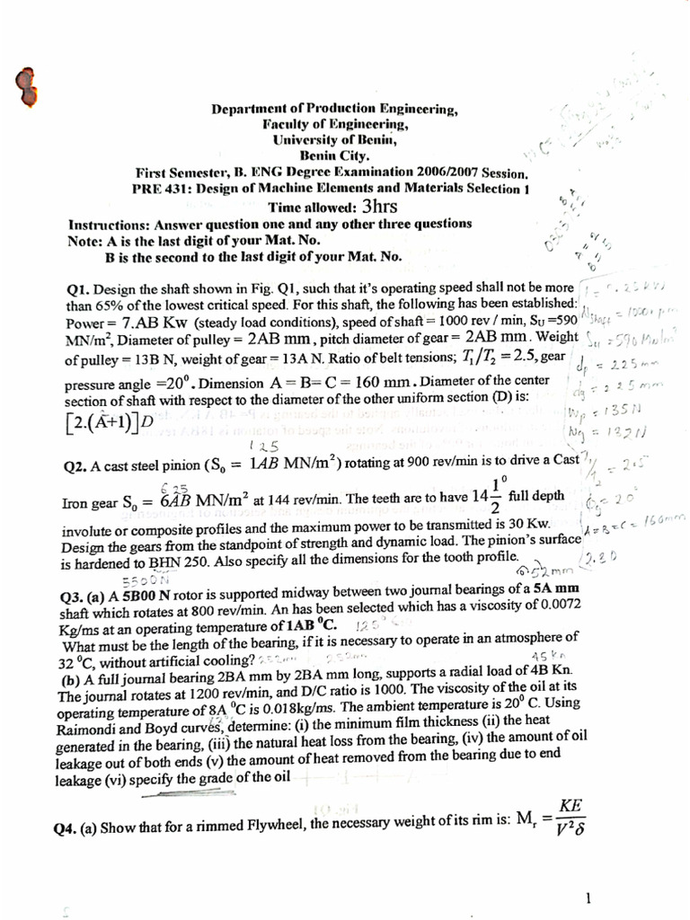 431 Past Question | PDF