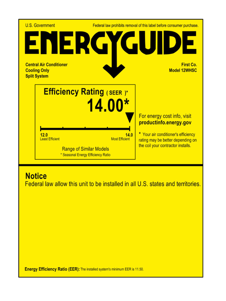 NCP EnergyGuide Label | PDF
