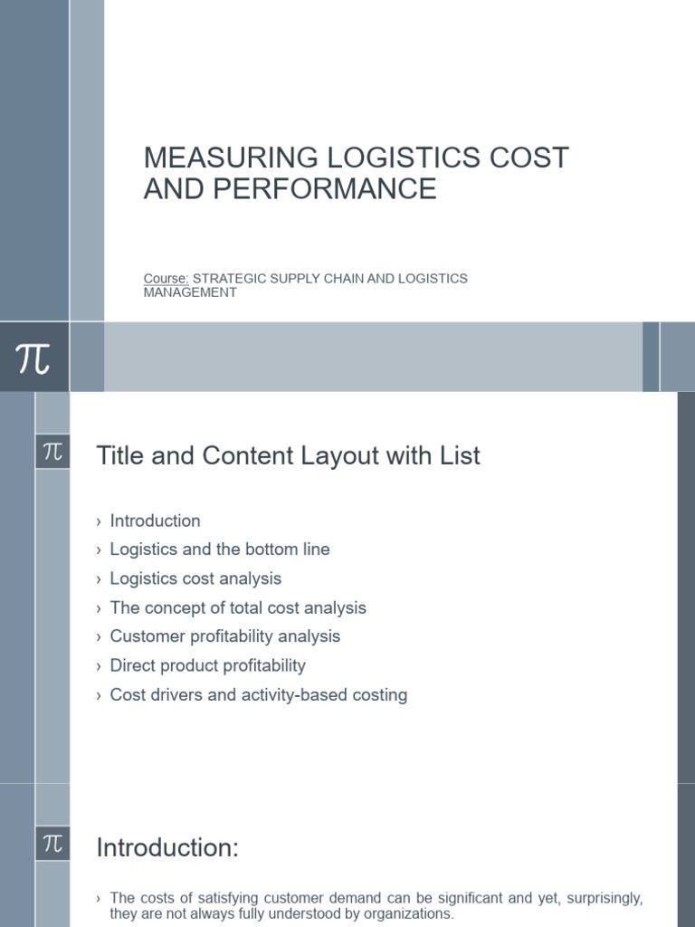 Logistics Cost Analysis and Impact | PDF | Return On Investment | Logistics