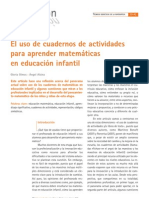 Uso de cuadernos de actividades para aprender matemáticas