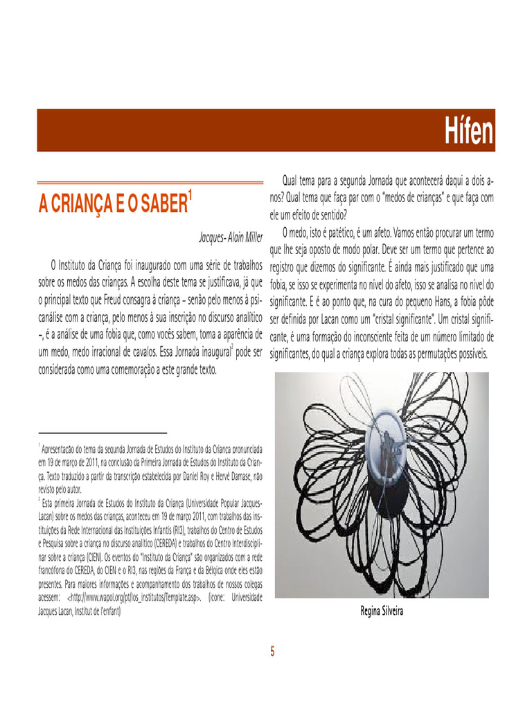 A Criança e o Saber: Reflexões Analíticas | PDF | Conhecimento ...