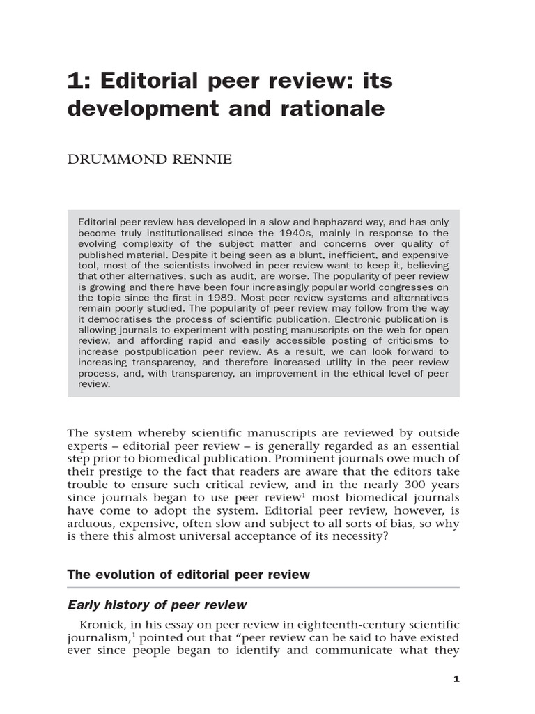 Evolution of Editorial Peer Review | PDF | Science