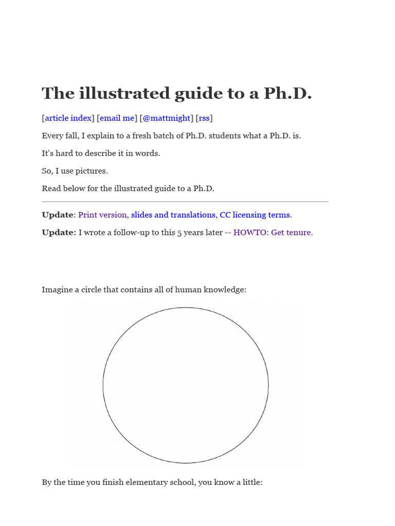 The Illustrated Guide To A PHD | PDF | Career & Growth