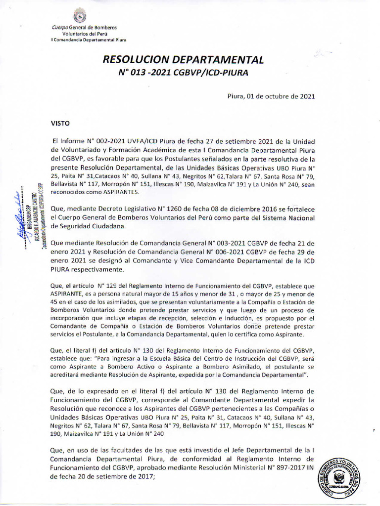 RD 013-2021 | PDF