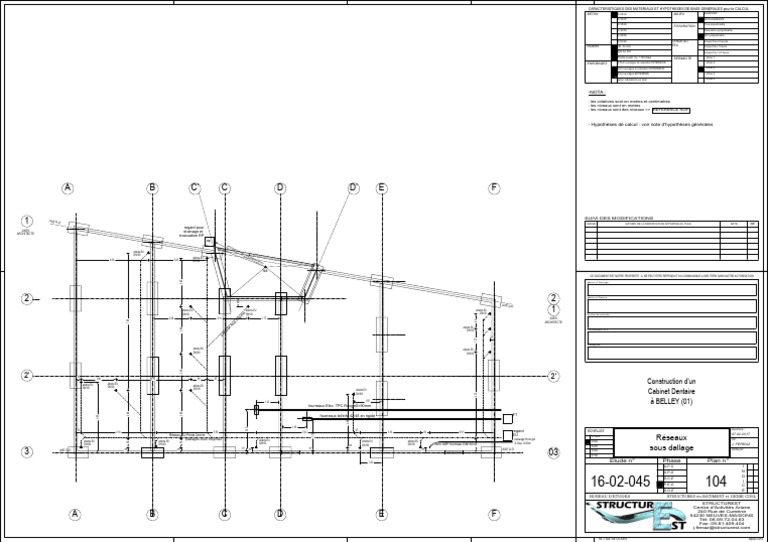 Plan Réseaux Sous Dallage 104 | PDF | Matériaux de construction ...