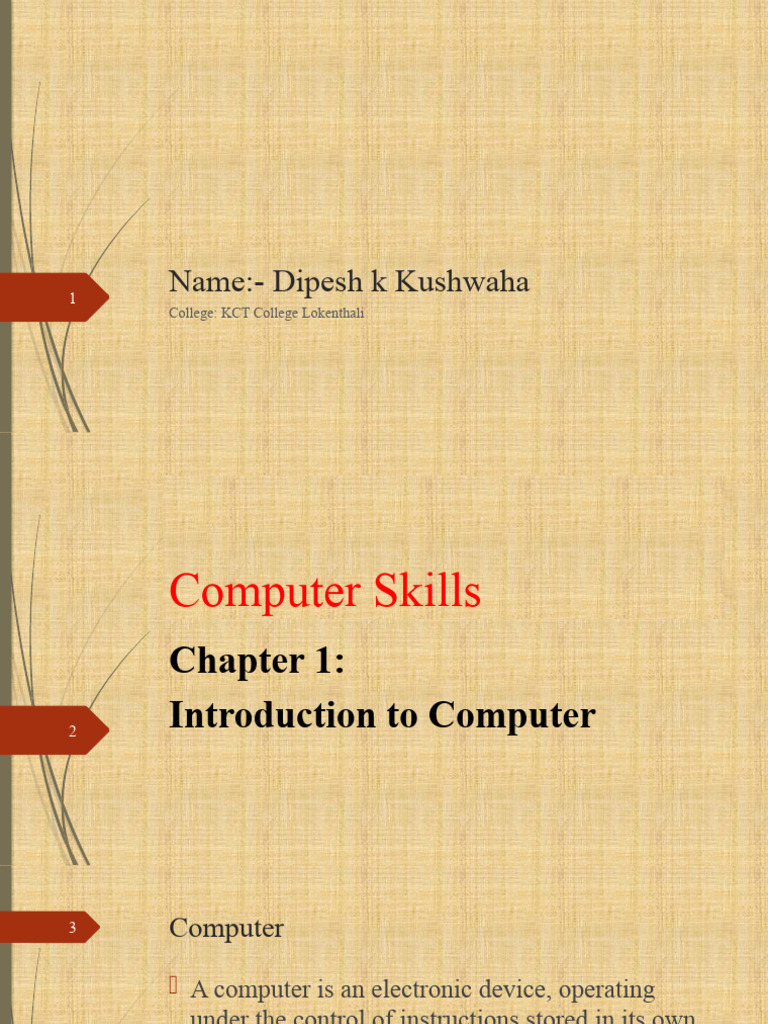 Computer Introduction | PDF | Computer Data Storage | Computer Hardware