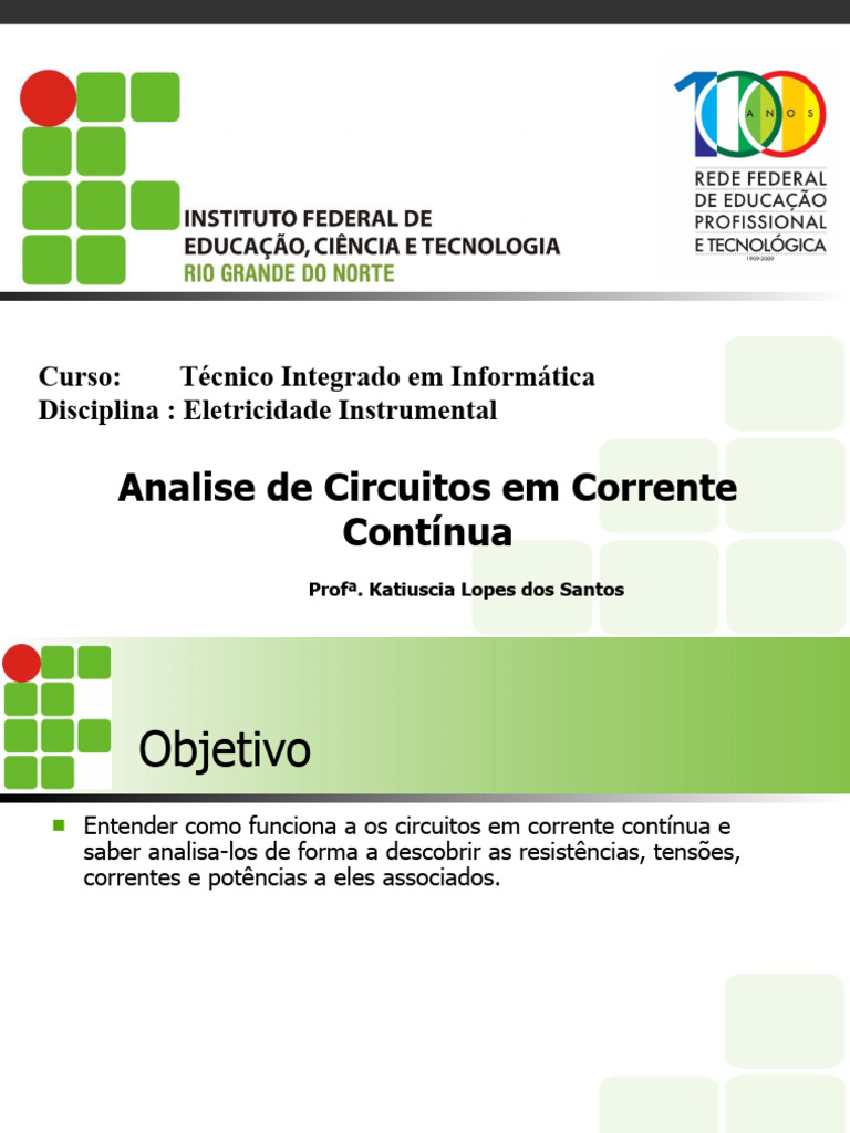 Análise de Circuitos CC e Leis de Kirchhoff | PDF | Rede elétrica ...