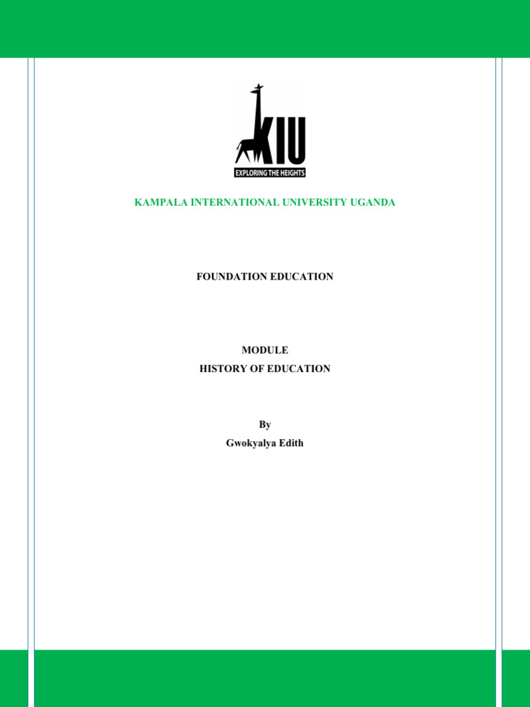 History of Education in East Africa PDF Schools Teachers 