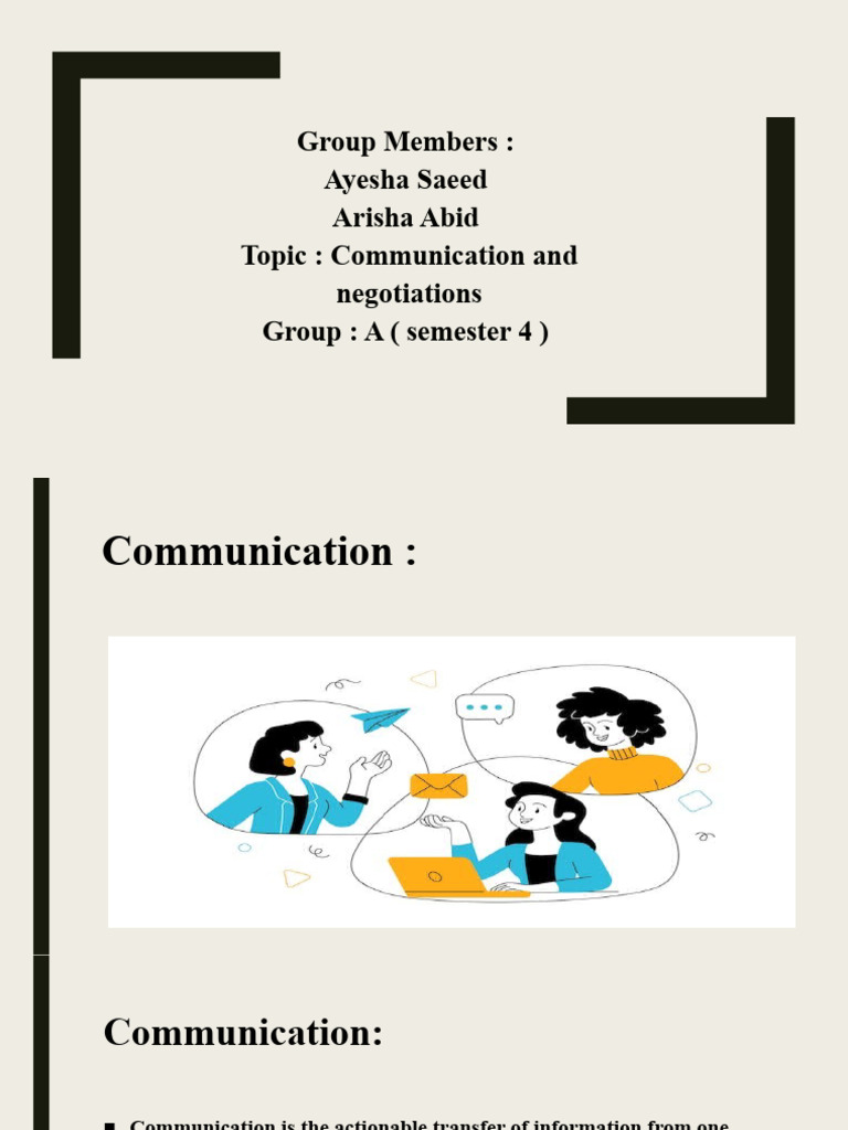 Communication and Negotiation Skills Guide | PDF | Communication ...