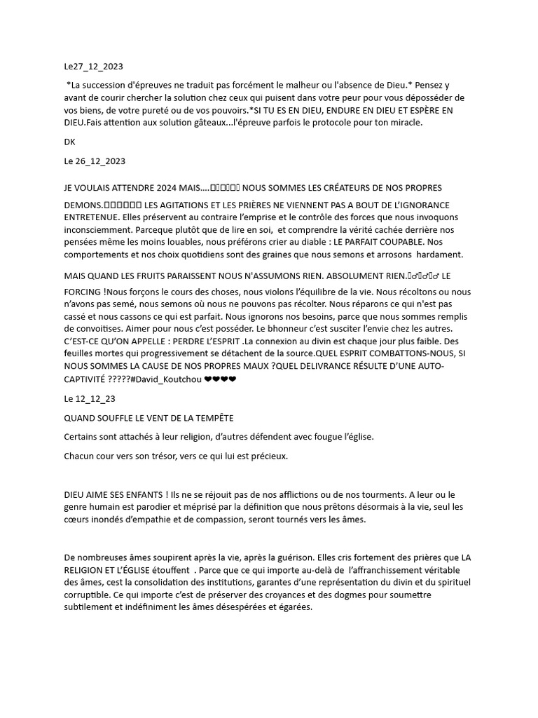 Réflexions sur la foi et l'auto-captivité | PDF | Dieu | Âme