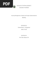 Download Nursing Management of Patient With Upper Gastrointestinal Bleeding by Via Katherine Panganiban SN74888024 doc pdf