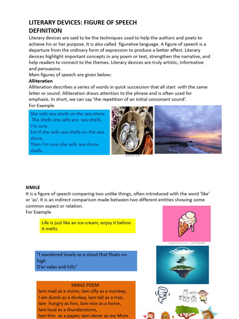 Poetic Devices Explanation | PDF | Poetry