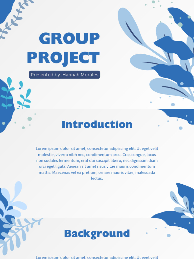Blue White Minimalist Nature Group Project Presentation | PDF