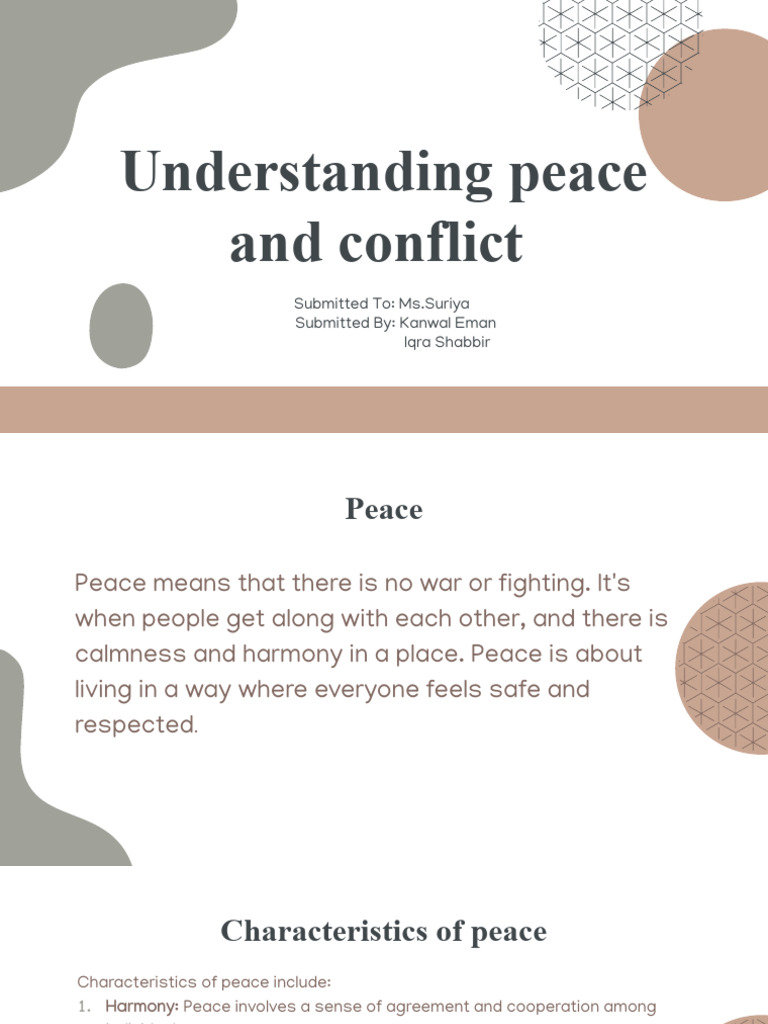 Understanding Peace and Conflict | PDF | Peace | Psychological Trauma