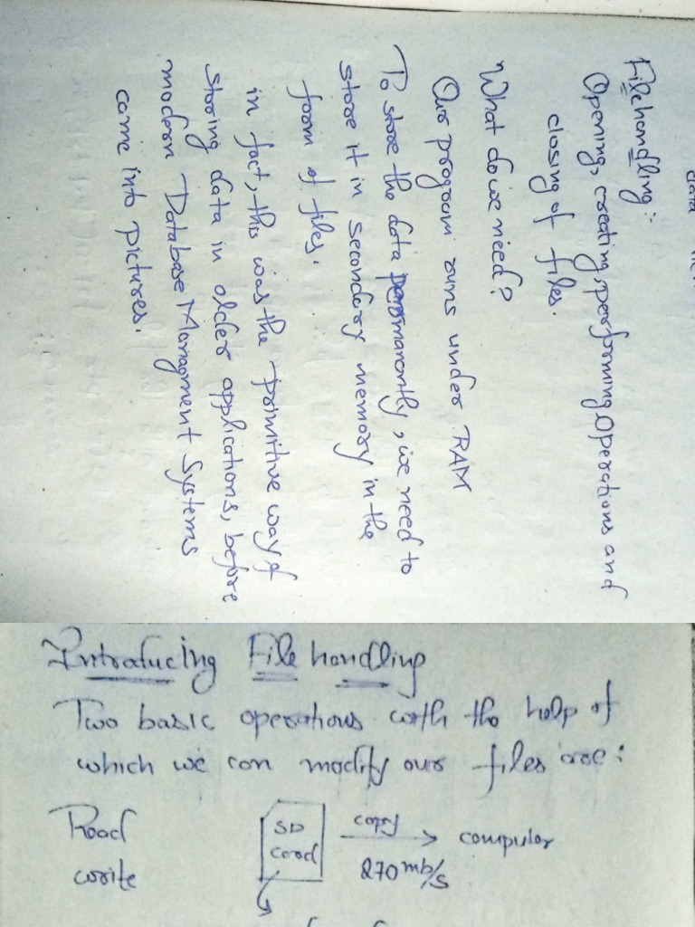 file handling notes PDF