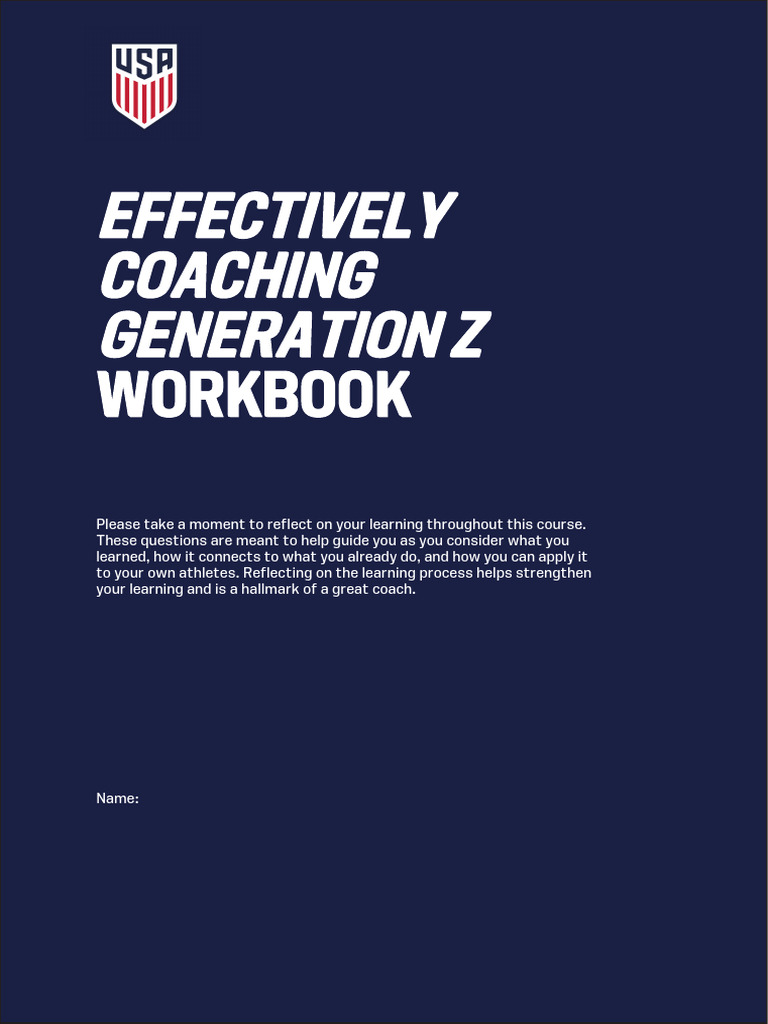 Effectively Coaching Gen Z Workbook | PDF | Learning | Human Communication