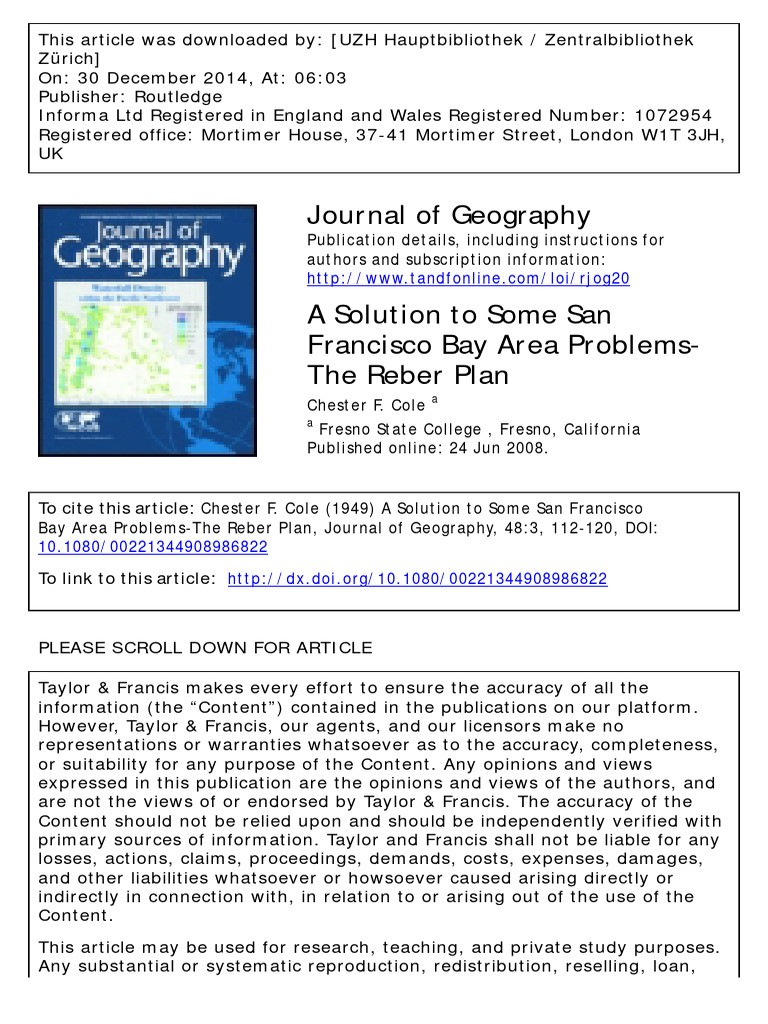 The Reber Plan for San Francisco Bay | PDF | Earth Sciences | Hydrology