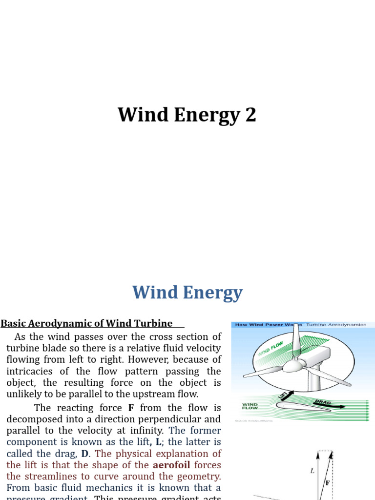 Wind Turbine Aerodynamics Explained | PDF | Turbine | Metrology