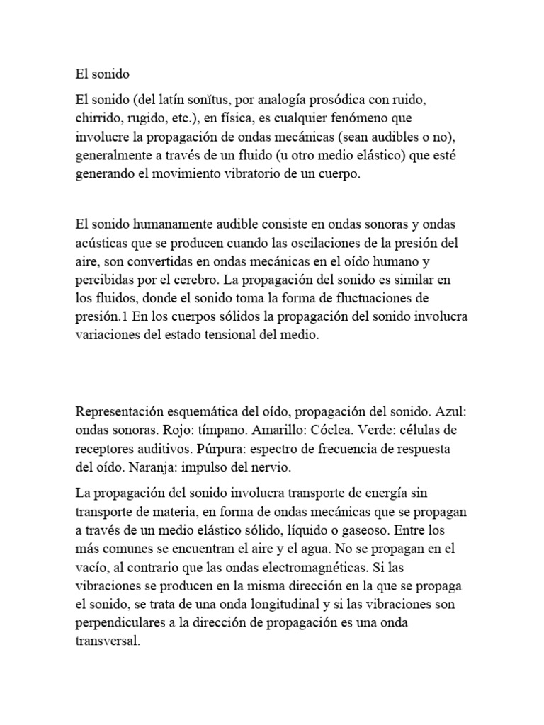 El Sonido Pdf Sonido Clave
