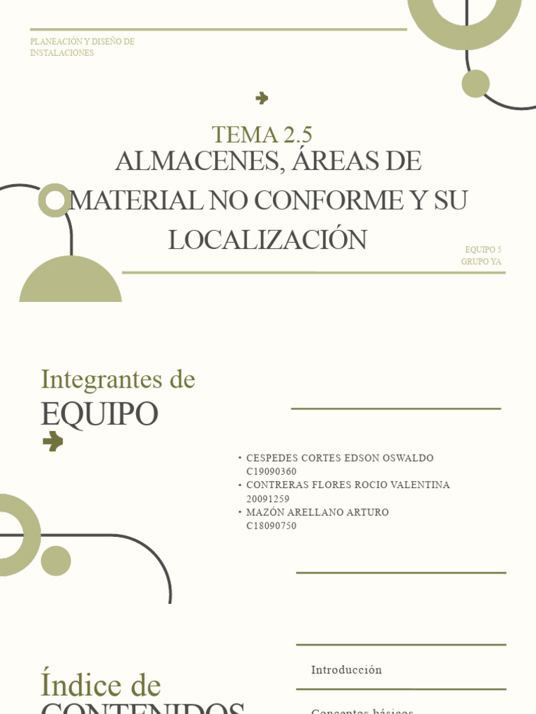 Tema 2.5 Almacenes, áreas de material no conforme su localización | PDF ...