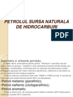 Petrolul Sursa Naturala de Hidrocarburi