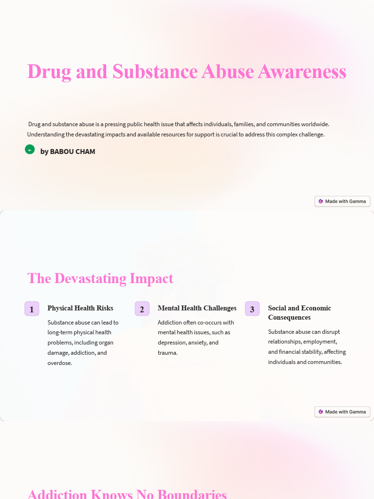 Drug And Substance Abuse Awareness Pdf Substance Abuse Mental Health