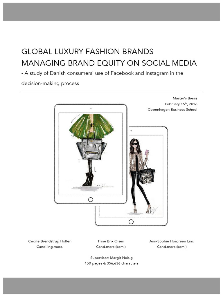 Global Luxury Fashion Brands Managing Brand Equity On Social Media Pdf