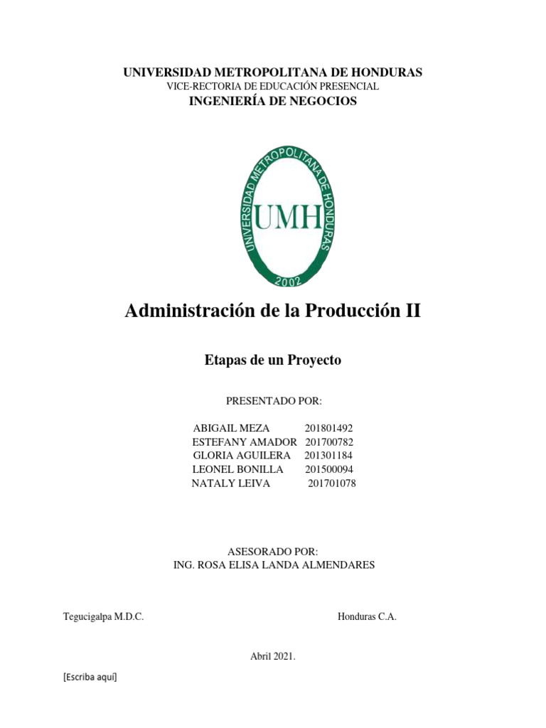 Etapas de Un Proyecto | PDF | Planificación