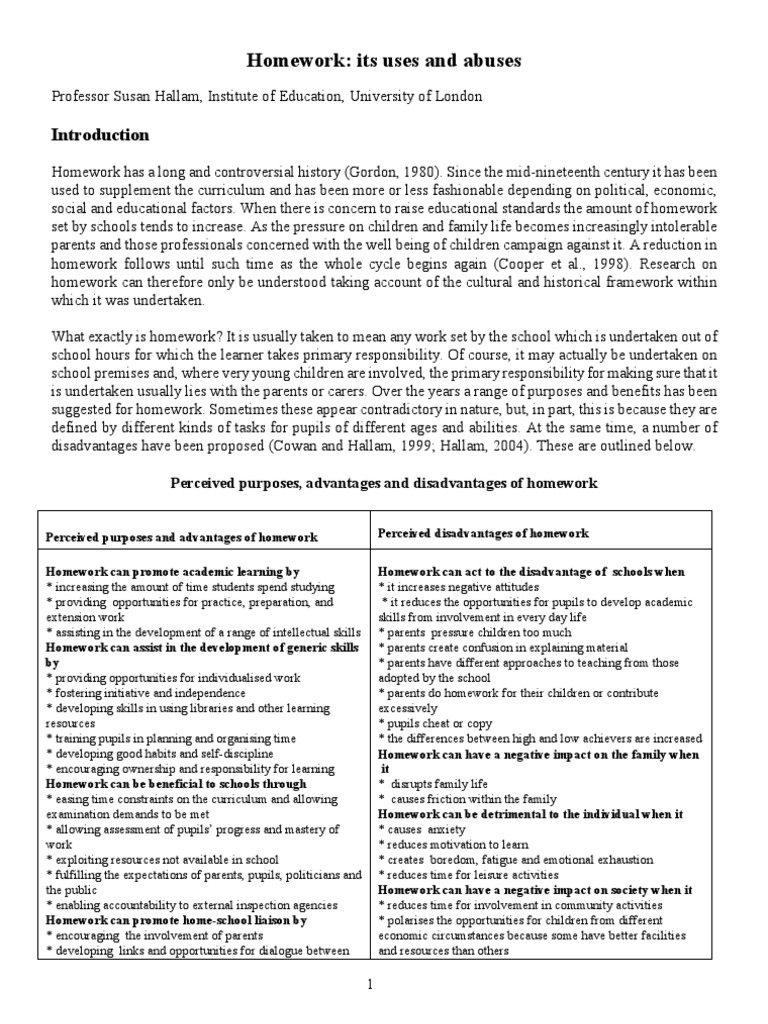 Homework its uses and abuses 08 picture