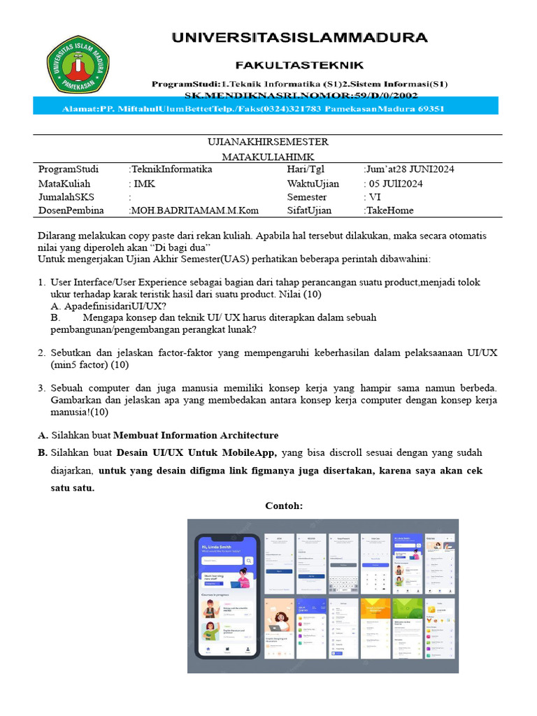 UAS IMK: UI/UX dalam Pengembangan Software | PDF
