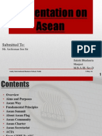 Presentation On Asean: Submitted To: Submitted by