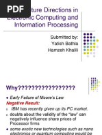 Future Directions in Electronic Computing and Information Processing