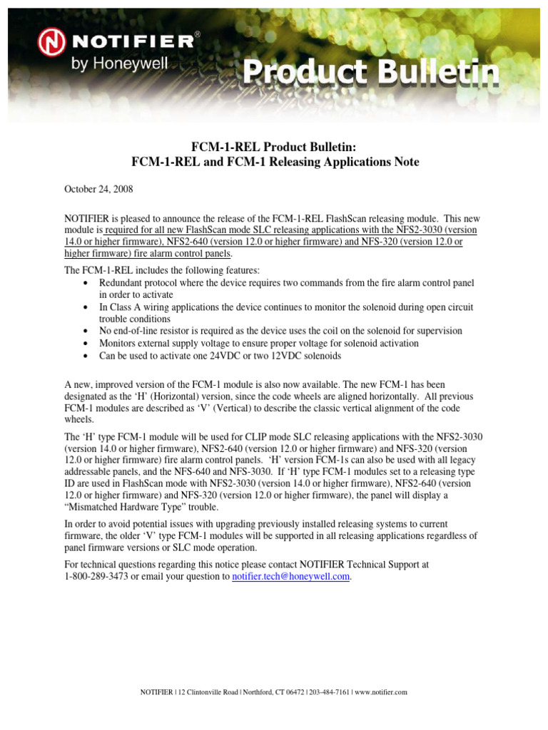 FCM-1-REL Installation Overview | PDF