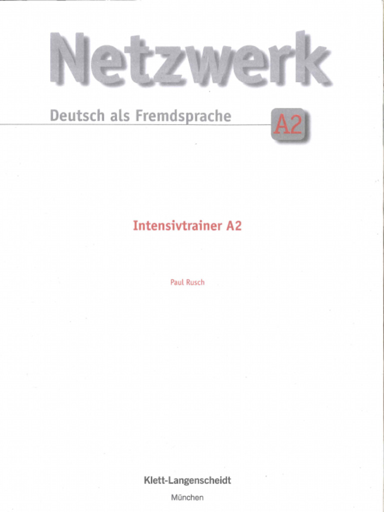 Netzwerk A2 - Intensivtrainer | PDF