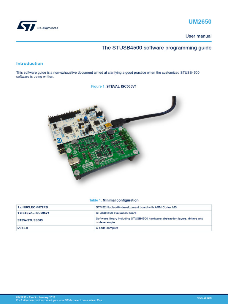 STUSB4500 Software Programming Guide | PDF | Usb | Computer Science