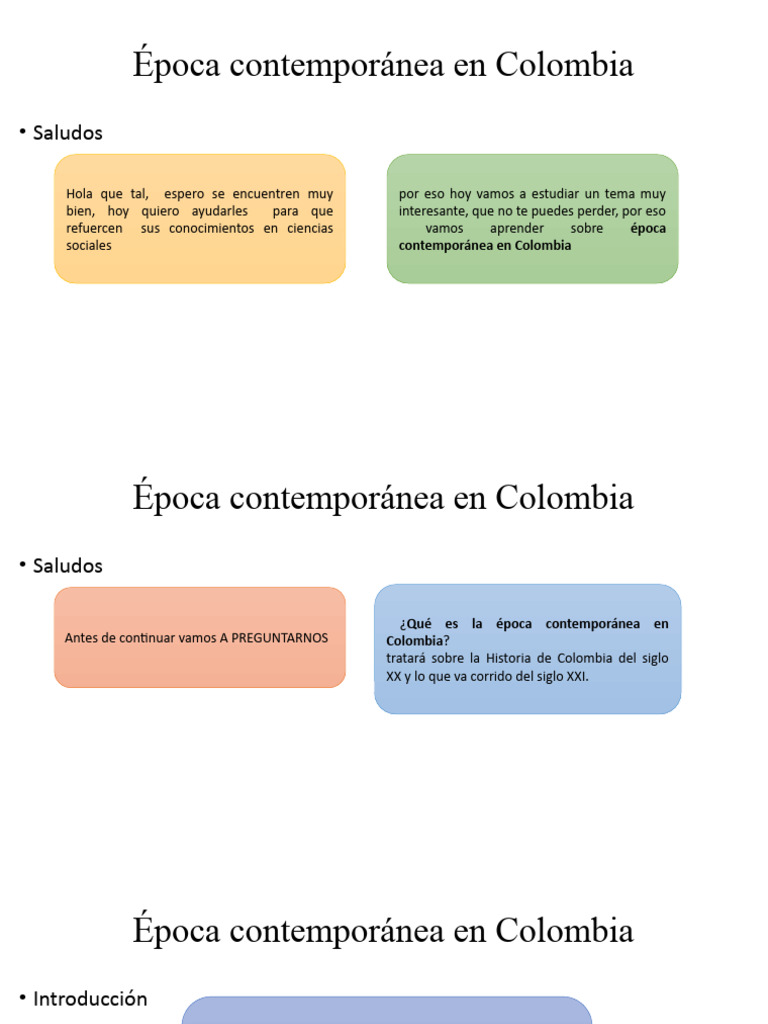 Epoca Contemporanea Colombia Pdf Constitución Ciencias Políticas