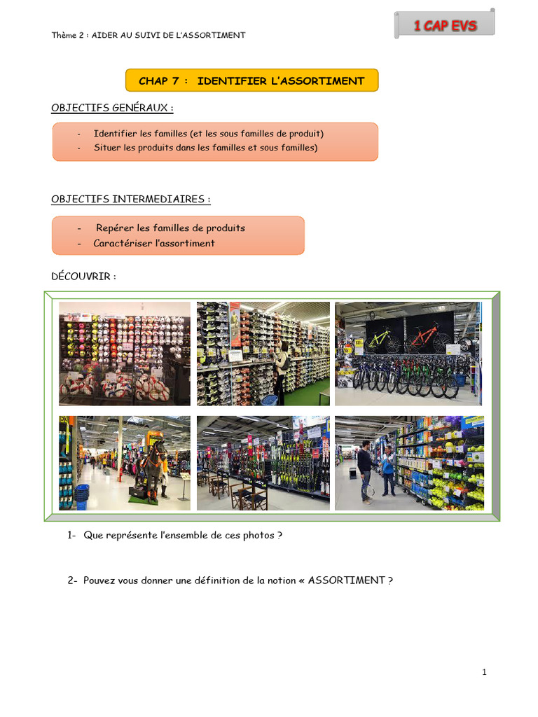 Suivi de l'Assortiment de Produits | PDF